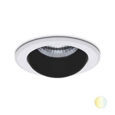 Hector - Liten avbländad downlight dynamisk vit 11W Ø:80mm