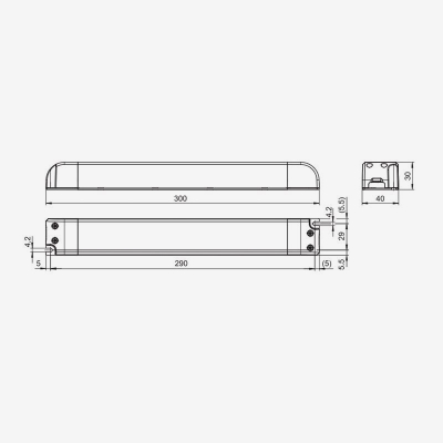 LED Transformator 12V 100W plint