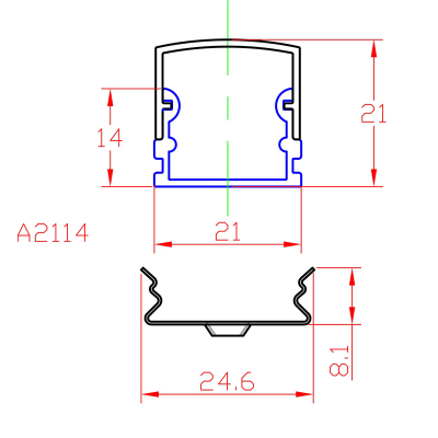 Alulist opal 21mm passar bl a Philips Hue