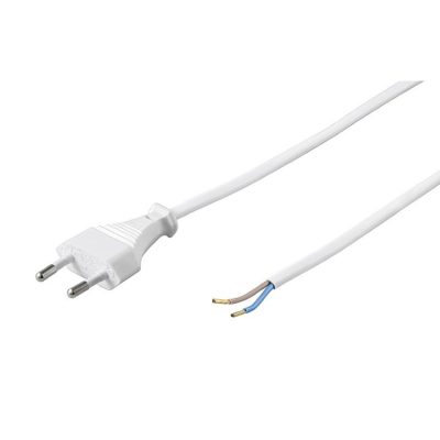 Anslutningssladd vit 2x0,75 4m