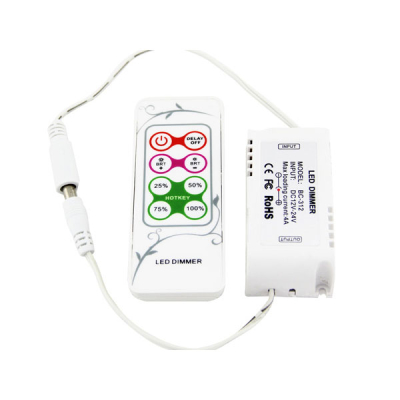 LED dimmer PWM med DC-kontakter Fjärr 4A