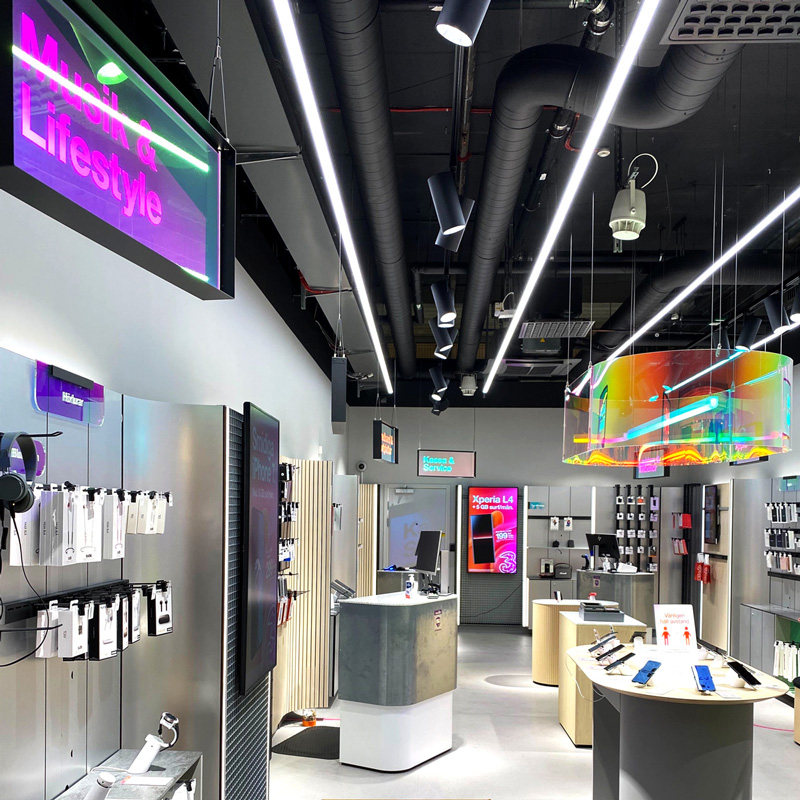 Belysning till 3s butiker 