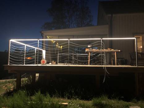 Ledlist på trädäck